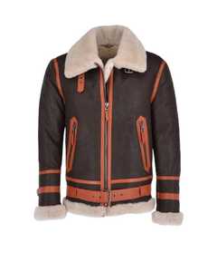 Winter Faux Fur Leather Men's Casual Zipper <b>Pilot</b> Windproof Outdoor Plus Size Custom Sheep Skin Leather <b>Jacket</b> Manufacturer OEM - Product Image 5