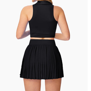 Pickleball Racerback Tank Top & Shorts Sets Women's Quick Dry Breathable Streetwear with Rhinestone Decoration - Product Image 2