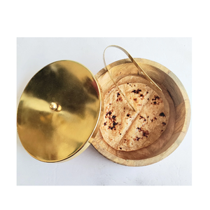 Natural Wooden Chapati Box Home <b>Table</b> Ware Use Custom Logo Indian Manufacturer Food Storage & Container Roti Box - Product Image 1