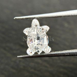 Stonewels Wholesale Turtle Shape Lab Grown Loose <b>Diamond</b> 4CT IGI Certified HPHT CVD Synthetic E Color <b>Diamond</b> - Product Image 2