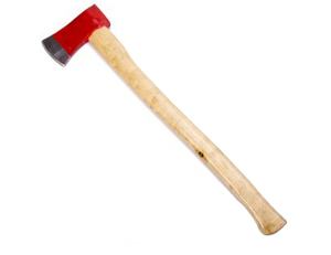 Hacha Industrial Viking de 35 cm con Cabeza de Acero para Bomberos, Mango de Madera, Logotipo Negro, Azul y Rojo, para Cortar Madera, Tomahawk para Camping - Product Image 1