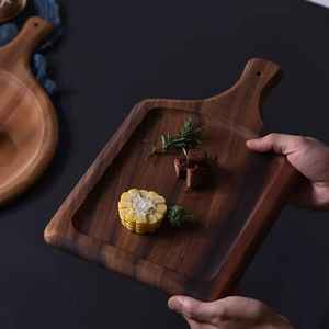 Juego de tablas de cortar de madera de acacia con ranura para jugos, tablas de picar de madera para cocina, carne, verduras y pan. - Product Image 4