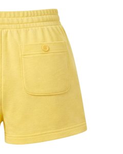 Custom Yellow Women Sweat Shorts Cotton Fleece Elastic Waist <b>Drawstring</b> Gym Casual Summer Shorts OEM Manufacturer Supplier - Product Image 6