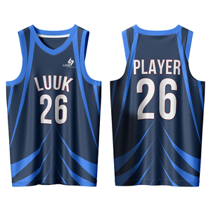 Ensemble de maillot et short de basketball léger à col en V avec motifs imprimés intégraux, anti-humidité, pour adultes - Product Image 6