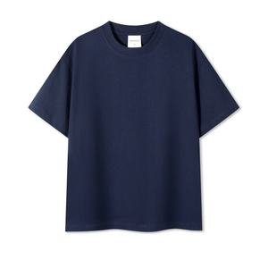 Camiseta Oversize de Algodón para Hombre, Manga Corta, Cuello Redondo, Color Liso, Ajuste Regular, Tejido Liso Teñido - Product Image 6