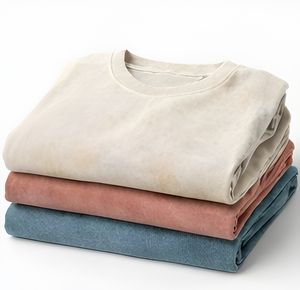 T-shirt Oversize en Molleton Français Délavé 240 GSM, Fabrication Personnalisée, Coton Lourd Premium, Finition Enzymatique, Style Streetwear - Product Image 4