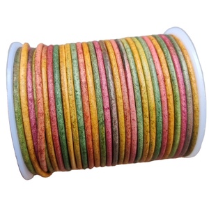 Round Flat <b>Leather</b> Cord Charm Style for Fashion Jewelry Making for <b>Bracelet</b> and <b>Leather</b> Accessories - Product Image 1