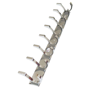 Modern Aluminium 8 Hook Wall Mounted Organizer <b>Rack</b> Heavy Duty Coat Hat Towel Clothes Bag Holder for Bathroom Entryway Bedroom - Product Image 1