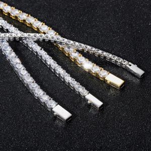 Bracelet cubain en moissanite avec logo personnalisé, style hip-hop, plaqué or 18 carats, disponible au meilleur prix, directement de l'usine. - Product Image 6