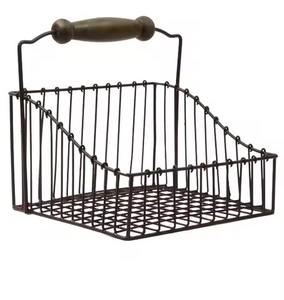 Panier de rangement métallique classique, organisateur en fil métallique durable pour la décoration de table de cuisine et de salle à manger - Product Image 2