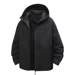 Veste unisexe douce 100% polyester, col montant, résistante à l'eau, fermeture éclair, vêtement d'extérieur, coupe classique, qualité supérieure - Product Image 1