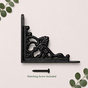 SHUBHAM Decorative Cast Iron Shelf <b>Bracket</b> Vintage Wall Mount Shelf Support Ornamental Metal Shelf <b>Bracket</b> - Product Image 6