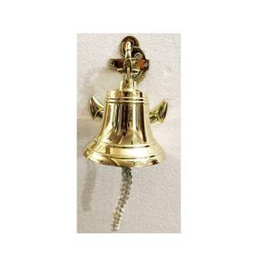 Campana Náutica de Latón para Montar en la Pared con Cuerda, Campana Marina Vintage Colgante para Decoración del Hogar - Product Image 1