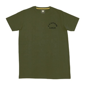 Camiseta de algodón 100% de alta calidad para hombre, impresión personalizada, diseño en blanco con logotipo personalizado, Camiseta lisa de marca para hombre - Product Image 1