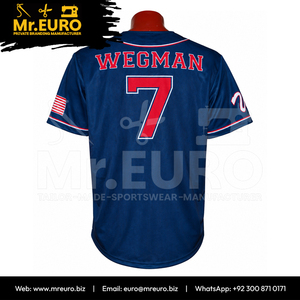 เสื้อเบสบอลแบบกำหนดเองสำหรับผู้ชาย แขนสั้น คอวี พิมพ์ลายแบบซับลิเมชั่น ระบายอากาศได้ดี ผลิตจากโพลีเอสเตอร์ แห้งเร็ว สำหรับผู้ใหญ่ ใส่ได้ทุกฤดู ทรงหลวม - Product Image 5