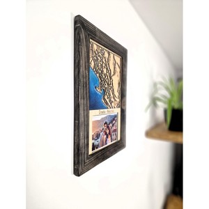 Wooden Washington DC Map Art <b>Wall</b> Decor Handmade Rectangular Shadow Box <b>Frame</b> Full Color Die Cut Design Rustic Style - Product Image 2