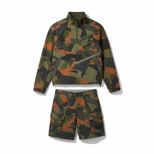 Conjunto de Verano Personalizado para Hombre, Talla Grande, Chaqueta Impermeable de Poliéster con Cierre, Pantalón Deportivo Estampado para Hombre - Product Image 1