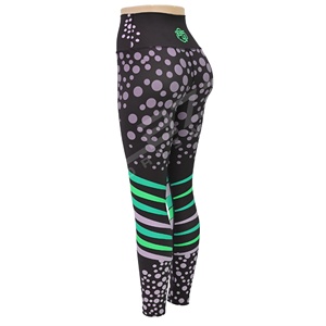 Fitness mujer Leggings estampado de puntos cintura alta elástico Push up tobillo longitud poliéster Legging mujer cintura elástica Yoga Leggings - Product Image 2