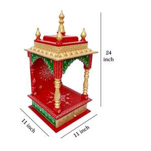 Producto de decoración del hogar de templos de madera indios tradicionales - Product Image 5