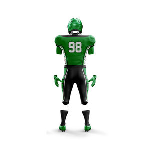 Wholesale Cheap Prize 98 Number Short Sleeve Fitted Jersey With Black Pants Durable Fabric V-<b>neck</b> Football Uniform For Team Use - Product Image 1