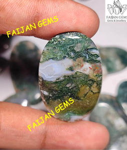 Gemas FAIJAN de Alta Calidad, Cabujón de Ágata Musgosa Verde Natural, Gema Suelta para Joyería, Certificada por Terceros, Tamaño Personalizable - Product Image 5