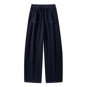 Pantalon moderne slim pour homme, coupe décontractée, en sergé de coton extensible, ajusté à la cheville, style décontracté chic, multi-poches latérales, pour l'extérieur - Product Image 2