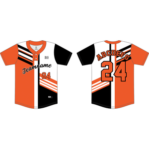 Camiseta de Béisbol Personalizada para Hombre, Manga Corta, Cierre de Botones, Tela de Malla de Poliéster/Algodón, Impresión por Transferencia de Calor, Secado Rápido - Product Image 5