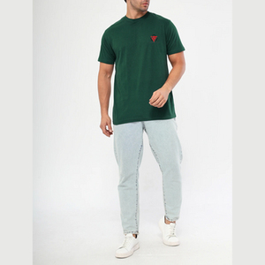 Camiseta de Cuello Redondo de Algodón de 240 g/m² para Hombre, Manga Corta, Color Sólido, Informal, para Verano - Product Image 4