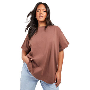 T-shirt décontracté vintage pour femme en coton 100% de haute qualité, effet délavé à l'acide - Product Image 1