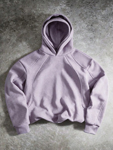 Sudadera con Capucha Personalizada de Lujo para Hombre, Estilo Básico, Corte Recortado, Casual, Holgada, Doble Capa, Mezcla de Algodón y Felpa - Product Image 5