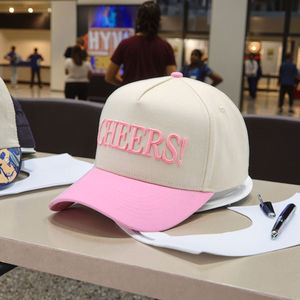 Casquettes de baseball à 5 panneaux bicolores en coton de haute qualité avec logo brodé 3D personnalisé pour homme - Product Image 3