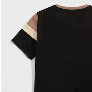 Conjunto de Camiseta de Manga Corta y Pantalones Cortos para Hombre, Diseño Moderno de Alta Calidad, Bloques de Color, Casual, Transpirable, 100% Algodón, Ropa de Verano - Product Image 6
