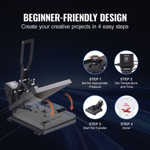 Pressa a Caldo Digitale di Qualità Industriale, Riscaldamento Rapido e Alta Pressione per Stampa a Sublimazione su Magliette 15 X 15 - Product Image 6