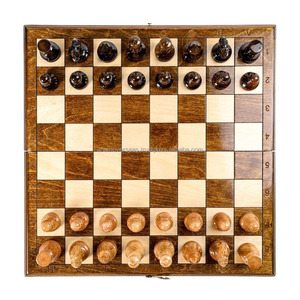 Juego de Ajedrez de madera vintage Chessmen de estilo antiguo y cajón de almacenamiento - Product Image 3