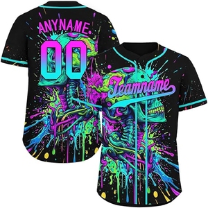 เสื้อเบสบอลทีมซับลิเมชั่น ผ้าโพลีเอสเตอร์พรีเมียม สำหรับฝึกซ้อมและแข่งขันเบสบอล - Product Image 1