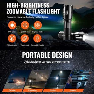 ไฟฉายปรับโฟกัสได้ 5 โหมดสำหรับการตั้งแคมป์และการเดินป่า - Product Image 2