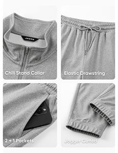 Custom 1/4 <b>Zip</b> Tracksuit Set Manufacturer for Men Women Unisex Athletic Sportswear Gym Training and Casual Wear - Product Image 6