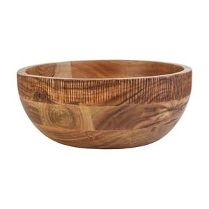 Bols en bois d'acacia finition naturelle mettant en valeur des motifs de bois uniques pour un service de table élégant - Product Image 6