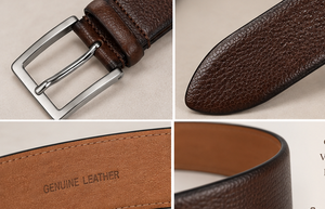 Elegant Profile Leather <b>Belts</b> | Genuine Leather Formal Waist <b>Belts</b> | Men’s <b>Accessories</b> Manufacturer from Divine International - Product Image 4