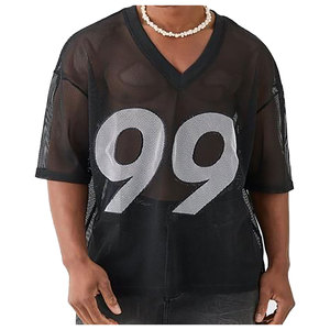 Maillot de sport personnalisé en mesh avec logo, nom et numéro sur mesure – T-shirt d'entraînement athlétique respirant - Product Image 2