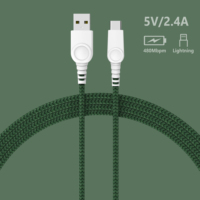 Cable de Carga Rápida de 1.8m con Conductor de Cobre Puro y Aislamiento de PVC, MFI para iPad/iPhone, Electrodomésticos y Automóviles