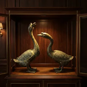 Escultura de Pato de Aluminio, Figura de Animal Tradicional para Mesa, Sala de Estar, Decoración del Hogar, Adorno Decorativo - Product Image 3