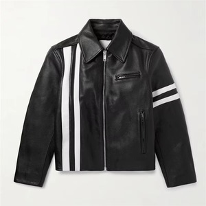 Chaquetas de Cuero para Hombre con Logotipo Personalizado de Alta Calidad, Nueva Llegada, OEM ODM, Chaquetas de Cuero Modernas para Hombre en Venta - Product Image 4