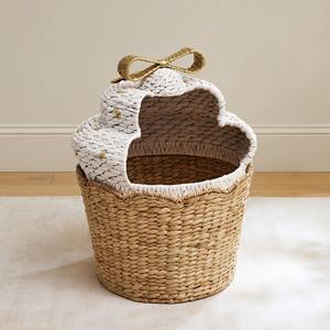 Panier à cupcakes en jacinthe d'eau tressée, panier de rangement fait main, vente en gros, écologique, fabriqué au Vietnam - Product Image 5