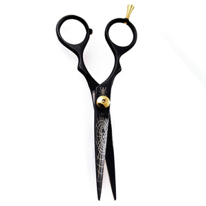 Ciseaux de coiffure en acier inoxydable allemand, lames droites et affûtées, pour usage domestique et professionnel en salon. - Product Image 6