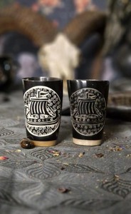 Horn Glass Natural Drinking Glass <b>Top</b> Selling Wholesale Eco Friendly Home Dining Tableware Collection Product - Product Image 2