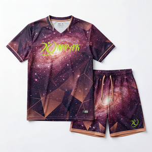Wholesale Custom Sapphire Blue Ombre Fade <b>Volleyball</b> Shirt And Shorts <b>Set</b> OEM Moisture Wicking Team Uniform Sublimation Activewe - Product Image 1