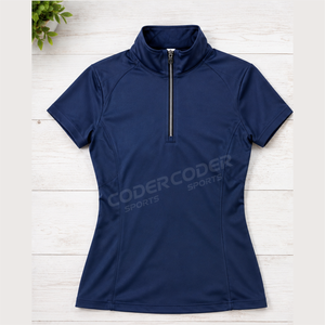 Camiseta de Equitación Profesional al por Mayor, Fabricada por un Fabricante Profesional, Sin Costuras, Ligera, de Color Sólido, Personalizable, para Mujer, Corta - Product Image 4