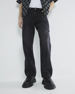 Trendy Brand Loose Fit Men's Vintage Blue <b>Jeans</b> Breathable Denim Light Washed Mid-Waist Wide-Leg Casual Design for Autumn Winter - Product Image 4