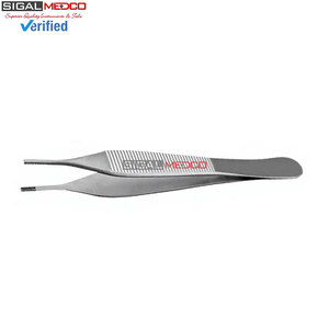 Pinzas para Tejidos Marrones 7x7 y 9x9 con Dientes, Instrumento Quirúrgico Veterinario de Acero Inoxidable de Grado Alemán para Agarrar Tejidos con Precisión - Product Image 5
